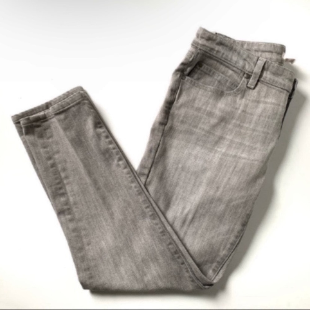 Eileen Fisher Light Gray Straight Leg Denim Jeans